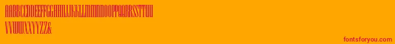 Fonte HFF Iconic Ionic – fontes vermelhas em um fundo laranja