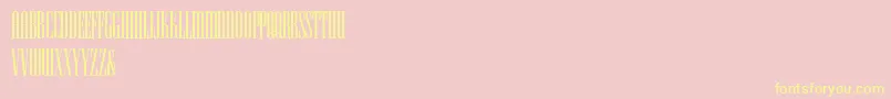 HFF Iconic Ionic-Schriftart – Gelbe Schriften auf rosa Hintergrund