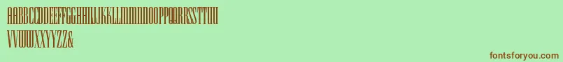 フォントHFF Iconic Ionic – 緑の背景に茶色のフォント