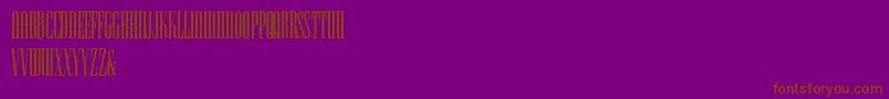 フォントHFF Iconic Ionic – 紫色の背景に茶色のフォント