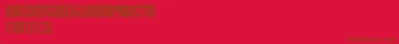 Czcionka HFF Iconic Ionic – brązowe czcionki na czerwonym tle