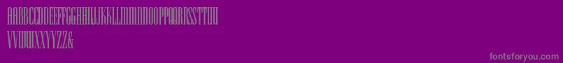 HFF Iconic Ionic-Schriftart – Graue Schriften auf violettem Hintergrund