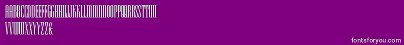 フォントHFF Iconic Ionic – 紫の背景に緑のフォント