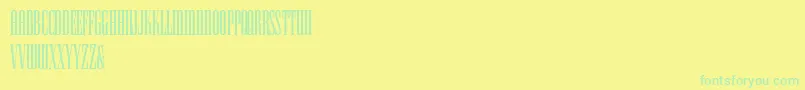 フォントHFF Iconic Ionic – 黄色い背景に緑の文字