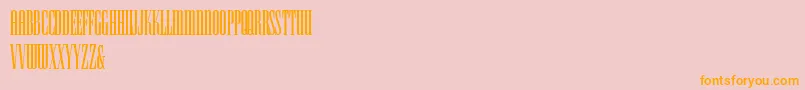 Czcionka HFF Iconic Ionic – pomarańczowe czcionki na różowym tle