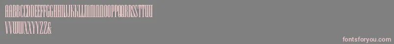 フォントHFF Iconic Ionic – 灰色の背景にピンクのフォント