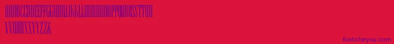 Czcionka HFF Iconic Ionic – fioletowe czcionki na czerwonym tle