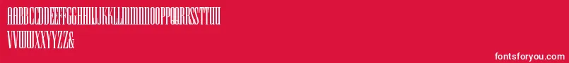 Fonte HFF Iconic Ionic – fontes brancas em um fundo vermelho