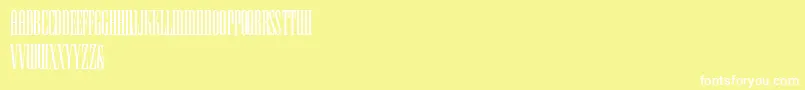 Шрифт HFF Iconic Ionic – белые шрифты на жёлтом фоне