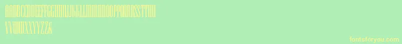 Czcionka HFF Iconic Ionic – żółte czcionki na zielonym tle