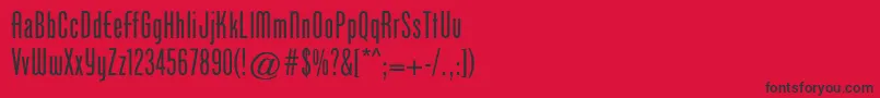 フォントCgphenixamerican – 赤い背景に黒い文字
