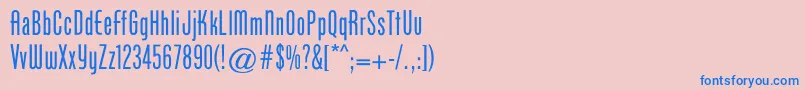 Fonte Cgphenixamerican – fontes azuis em um fundo rosa