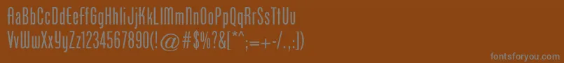 Cgphenixamerican-Schriftart – Graue Schriften auf braunem Hintergrund