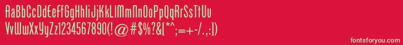 フォントCgphenixamerican – 赤い背景に緑の文字