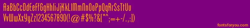 Cgphenixamerican-Schriftart – Orangefarbene Schriften auf violettem Hintergrund