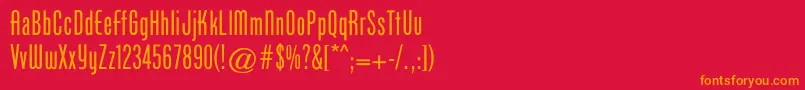 フォントCgphenixamerican – 赤い背景にオレンジの文字