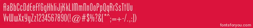 Cgphenixamerican Font – Pink Fonts on Red Background