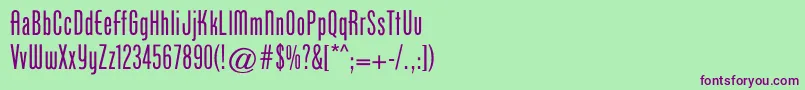 Cgphenixamerican Font – Purple Fonts on Green Background
