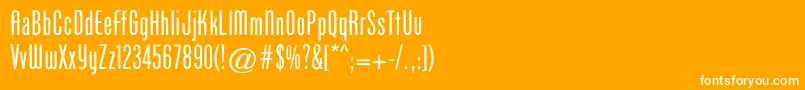 Cgphenixamerican Font – White Fonts on Orange Background