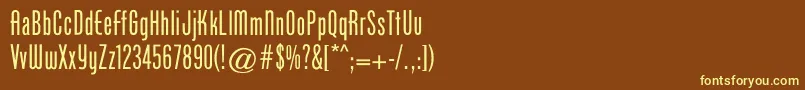 Cgphenixamerican Font – Yellow Fonts on Brown Background
