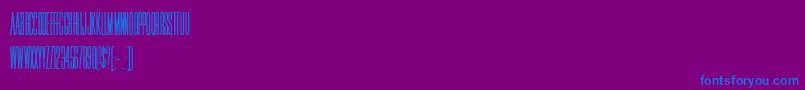 HFF Jammed Pack-fontti – siniset fontit violetilla taustalla