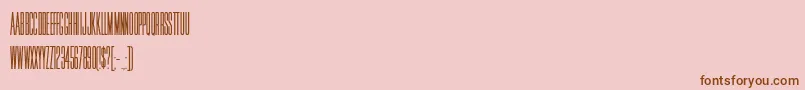 HFF Jammed Pack-Schriftart – Braune Schriften auf rosa Hintergrund