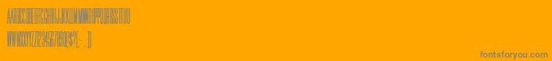 Fonte HFF Jammed Pack – fontes cinzas em um fundo laranja