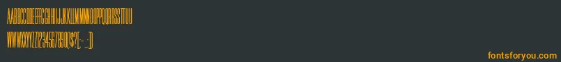 HFF Jammed Pack Font – Orange Fonts on Black Background