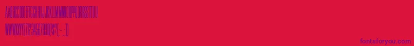 HFF Jammed Pack Font – Purple Fonts on Red Background