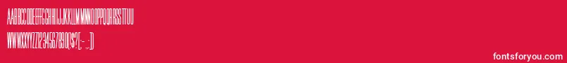 HFF Jammed Pack Font – White Fonts on Red Background