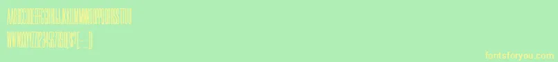 HFF Jammed Pack Font – Yellow Fonts on Green Background