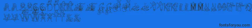 HFF Kids Stuff Font – Black Fonts on Blue Background