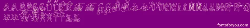 HFF Kids Stuff Font – Pink Fonts on Purple Background