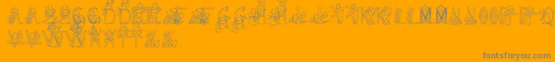 HFF Kids Stuff Font – Gray Fonts on Orange Background