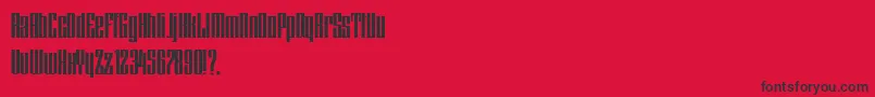 HFF Lasdof Twunyliven-Schriftart – Schwarze Schriften auf rotem Hintergrund