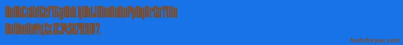 HFF Lasdof Twunyliven Font – Brown Fonts on Blue Background
