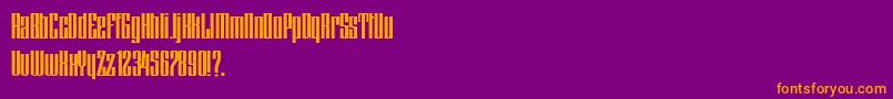 Weitere Informationen zur HFF Lasdof Twunyliven-Schriftart HFF Lasdof Twunyliven-Schriftart – Orangefarbene Schriften auf violettem Hintergrund