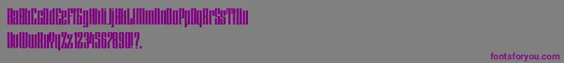 HFF Lasdof Twunyliven Font – Purple Fonts on Gray Background