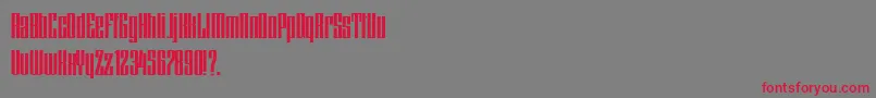 HFF Lasdof Twunyliven Font – Red Fonts on Gray Background