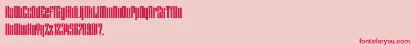 HFF Lasdof Twunyliven-Schriftart – Rote Schriften auf rosa Hintergrund