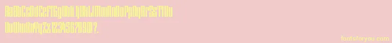 HFF Lasdof Twunyliven Font – Yellow Fonts on Pink Background