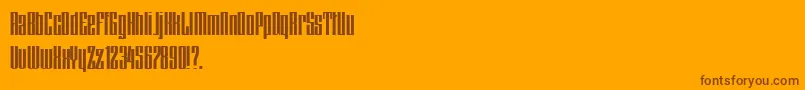 HFF Lasdof Twunyliven Font – Brown Fonts on Orange Background