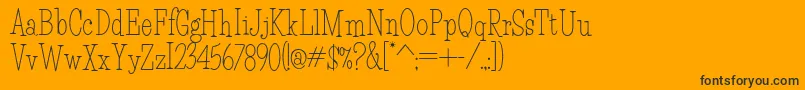 HFF Light Petals Font – Black Fonts on Orange Background