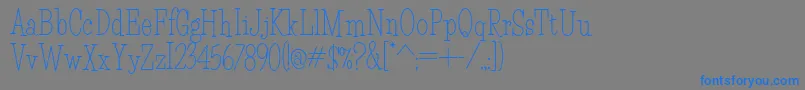 HFF Light Petals-Schriftart – Blaue Schriften auf grauem Hintergrund
