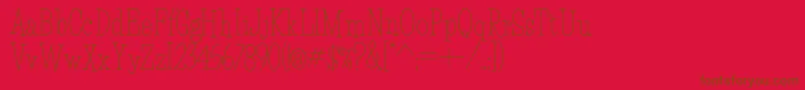 HFF Light Petals Font – Brown Fonts on Red Background