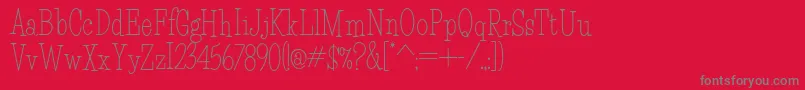HFF Light Petals Font – Gray Fonts on Red Background