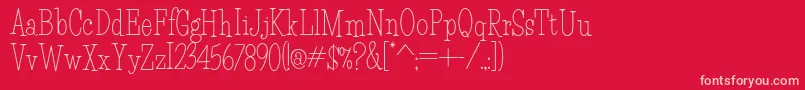 HFF Light Petals Font – Pink Fonts on Red Background