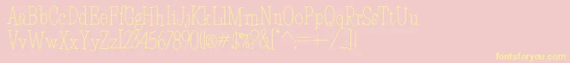 HFF Light Petals Font – Yellow Fonts on Pink Background