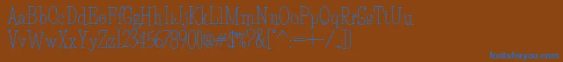 HFF Light Petals Font – Blue Fonts on Brown Background