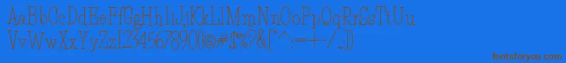 HFF Light Petals Font – Brown Fonts on Blue Background